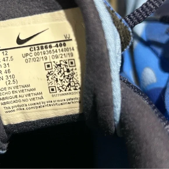 NWOT-Nike Air Max 270 React Blue Men’s 13 Athletic Sneakers - Picture 5 of 12